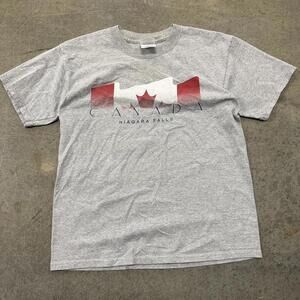 Vintage 90s Canada Spellout Graphic Shirt Size Medium